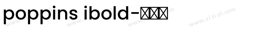 poppins ibold字体转换